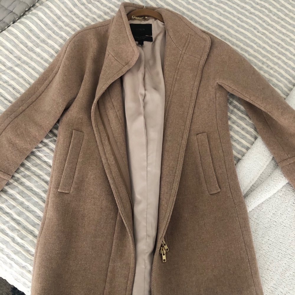 J Crew Cocoon Coat in Italian Stadium-Cloth Wool
